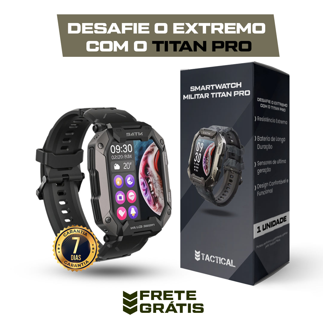 Smartwatch Militar Titan Pro [🎁GANHE GRÁTIS UMA PULSEIRA EXTRA]