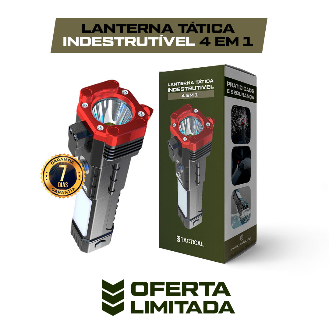 KIT PROMOCIONAL - Lanterna Tática Indestrutível 4 em 1  - [ÚLTIMO DIA NA PROMOÇÃO E FRETE GRÁTIS]