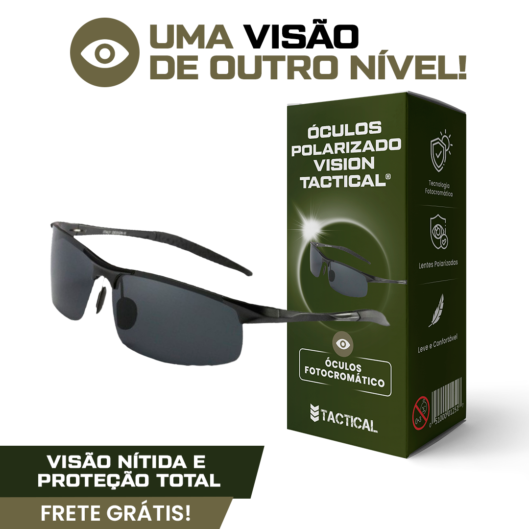 Óculos Polarizado Vision Tactical® [PROMOÇÃO E FRETE GRÁTIS APENAS HOJE]