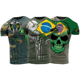 3 Camisas Brasil Caveira