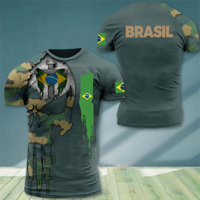 3 Camisas Brasil Caveira