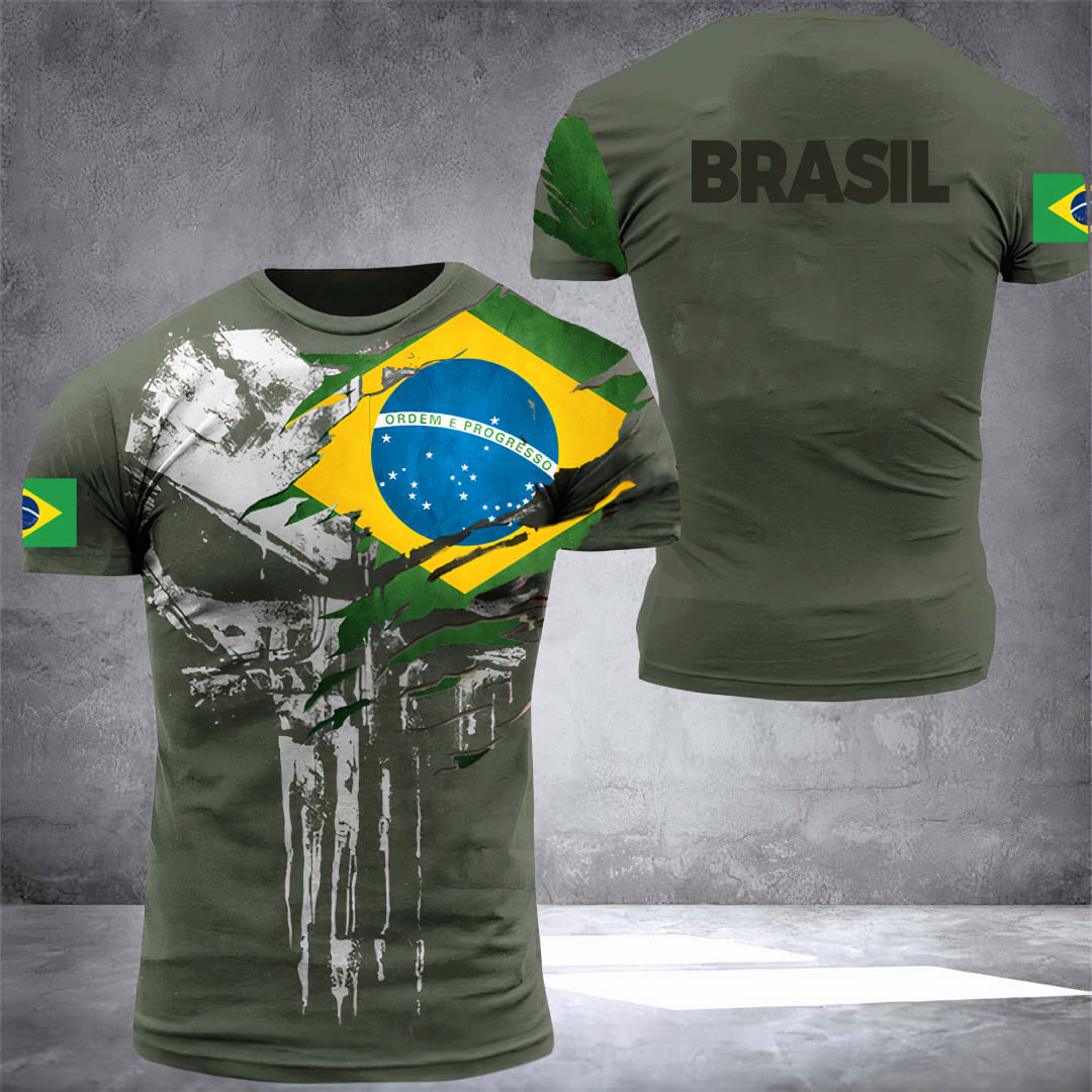 3 Camisas Brasil Caveira