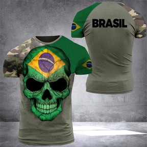 3 Camisas Brasil Caveira