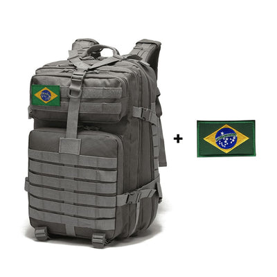 Mochila Tactical 50L + Bandeira do Brasil