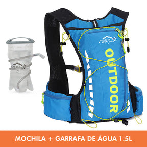 Mochila de Hidratação Running 10L + Garrafa D'Água 1.5L