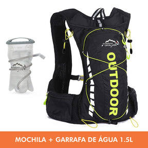 Mochila de Hidratação Running 10L + Garrafa D'Água 1.5L