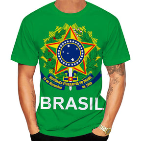 Kit 2 Camisetas Brasil Ordem e Progresso ganhe um Boné Brasil